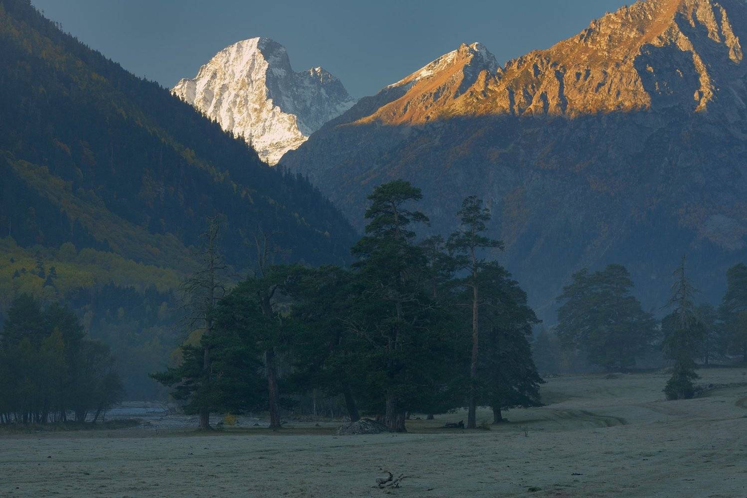 горы кавказ осень аксаут рассвет, Александр Жарников
