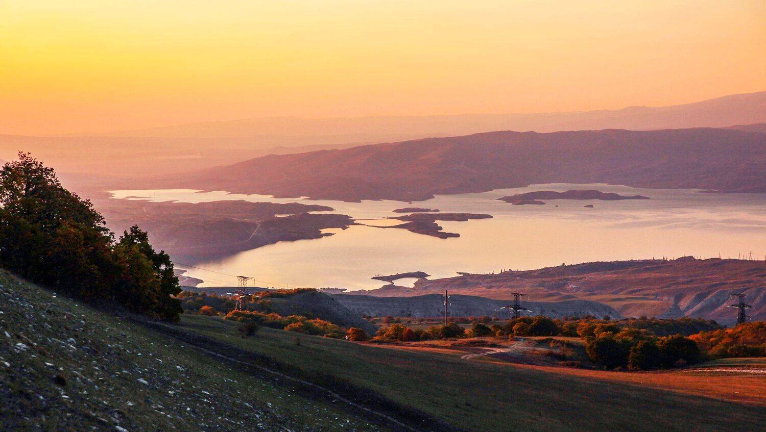 рассвет,утро,чиркейское водохранилище,чиркей,вода,горы., Marat Magov
