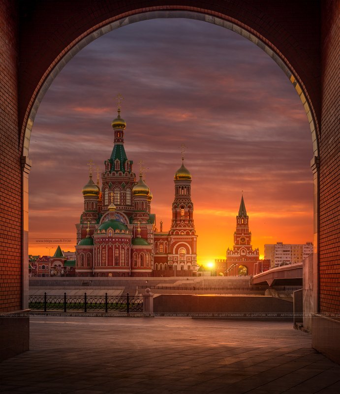 йошкар ола, россия, артем мирный, artyom mirniy, yoshkar ola, башня, шпиль, свет, небо, марий эл, кафедральный собор, благовещения, пресвятой богородицы, солнце, закат, вечер, ведута, каприччио, фотохудожник, capriccio, veduta, photoartist, Благовещенский собор фото превью