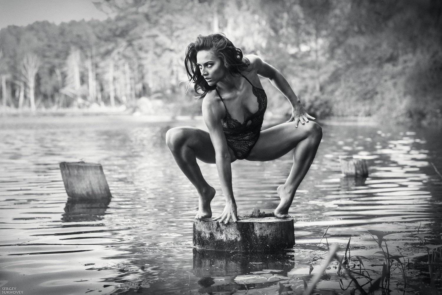 ведьма, мавка, иван купала, озеро, купальщица, белье, утопленница, русалка, венок, болото, мокрая девушка, мокрая, мокрое платье, Сергей Суховей