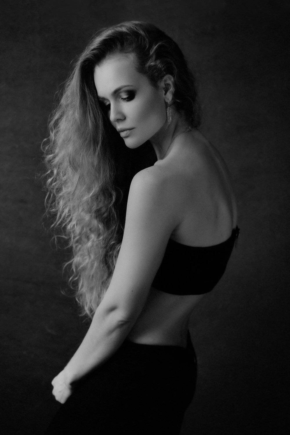 girl, portrait, art, девушка, портрет, черно-белое, blackandwhite, Несмелов Юрий