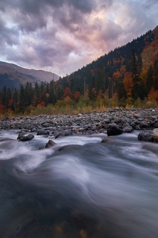Вечер в окрестностях Домбая. фото превью
