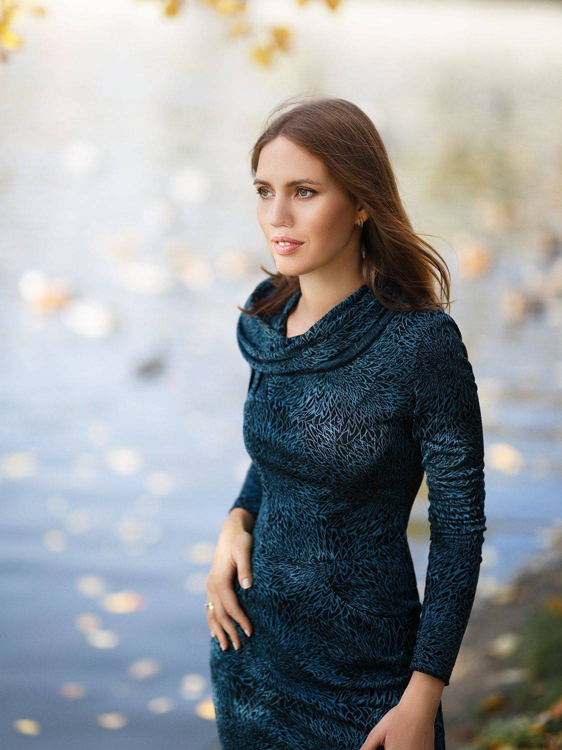 осень, красота, девушка, нежная, ветерок, падают листья, мечтательница, тепло, Оксана Ведмеденко