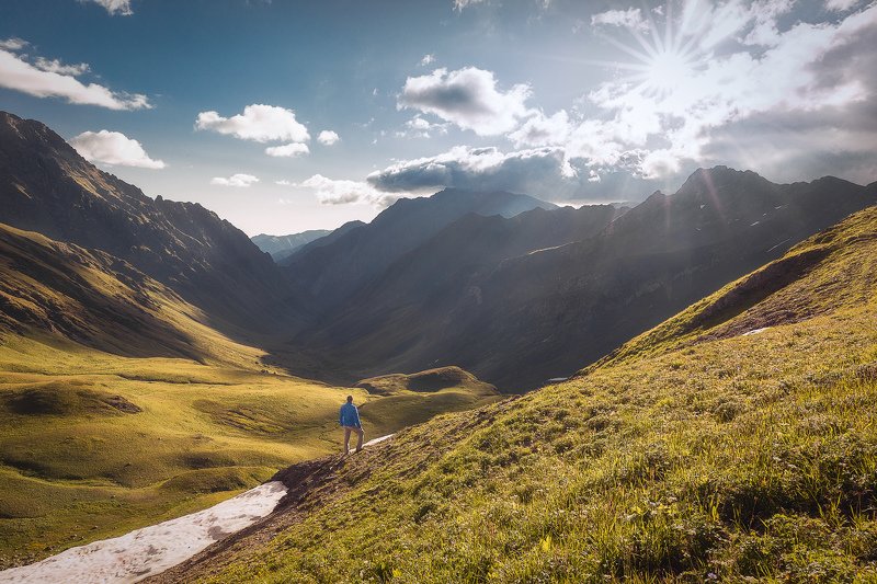 Сочи, горы, Красная Поляна, пейзаж, лето, утро, рассвет Автопортрет фото превью