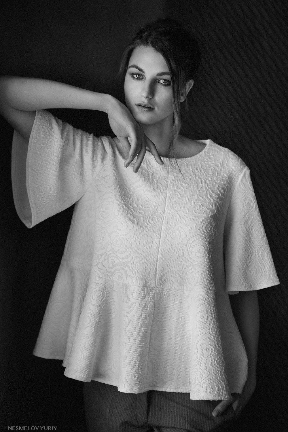girl, portrait, art, девушка, портрет, черно-белое, blackandwhite, Несмелов Юрий