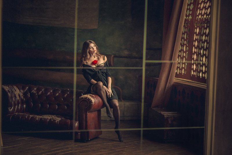 зеркало, искажения, преломления, модель, роза, отражения, mirror, reflections По ту сторону зеркал... фото превью