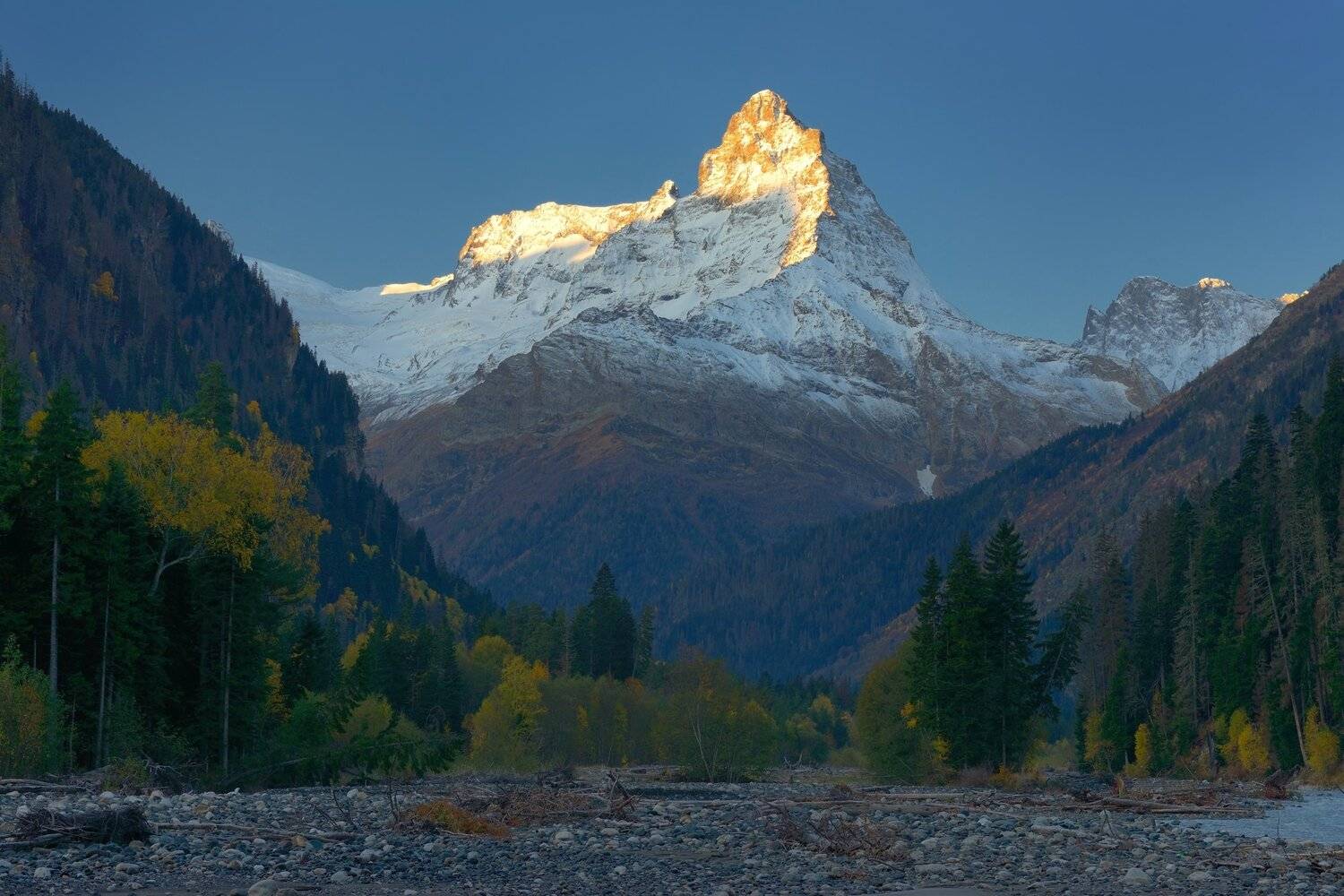 горы кавказ осень рассвет белалакая, Александр Жарников