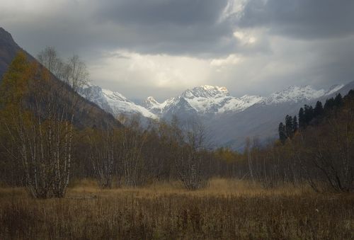 Хмурое утро Домбая