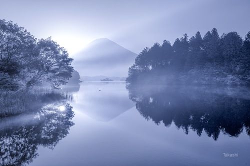 Reflection in morning haze