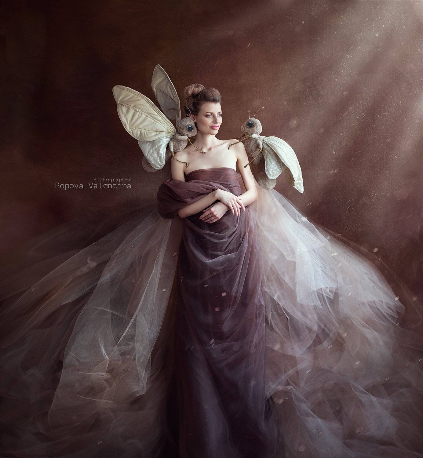 женскийпортрет , бабочка, свет, Валентина Попова