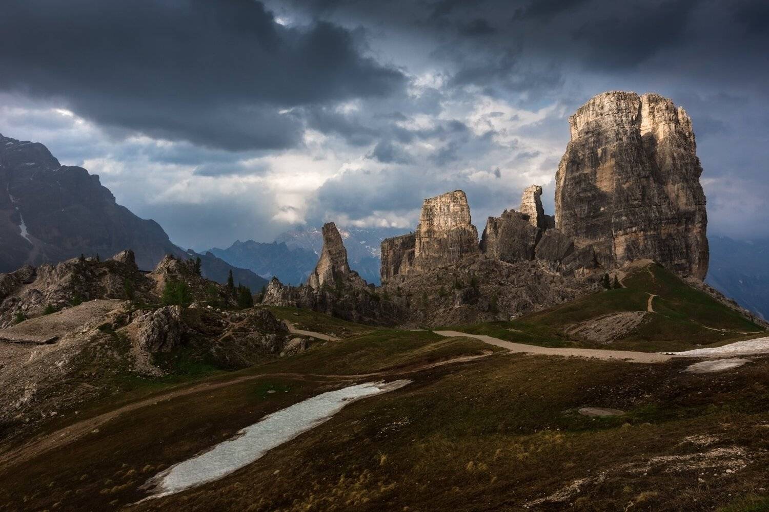 италия, доломиты, горы, облака, закат, природа, пять башен, landscape, italy, dolomites, Геннадий Финенко