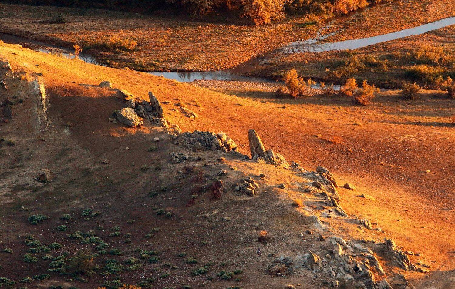 пейзаж,вечер,всадник,горы.река,осень,дагестан., Marat Magov