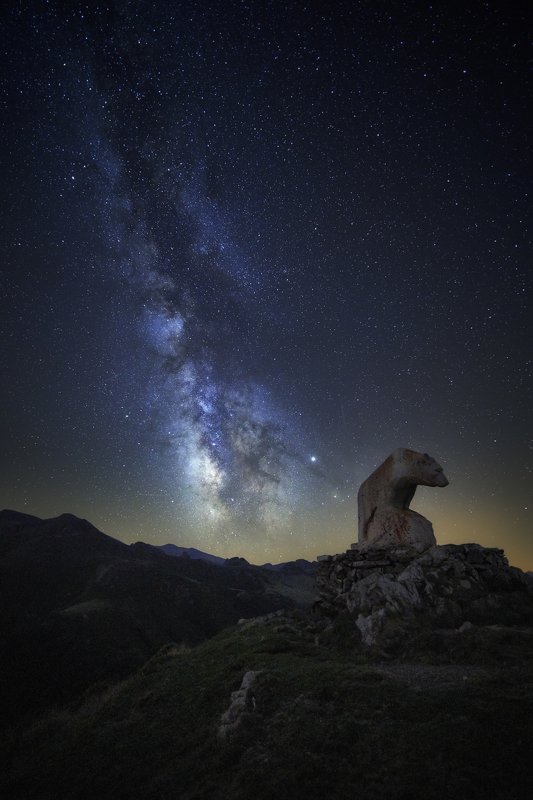 Milky way, Landscpe, Night, Nature, Sky, Spain. The Bear фото превью