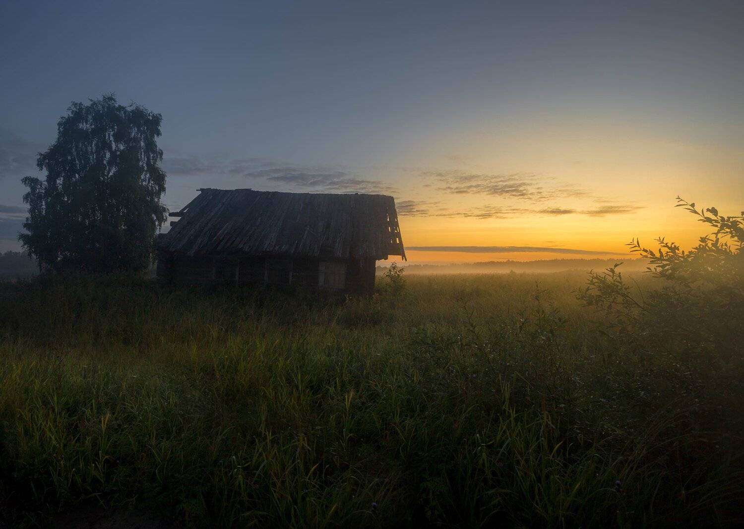 кенозерье, деревня ,природа, туман, утро, север, архангельск, дом, рассвет, Павел Ващенков