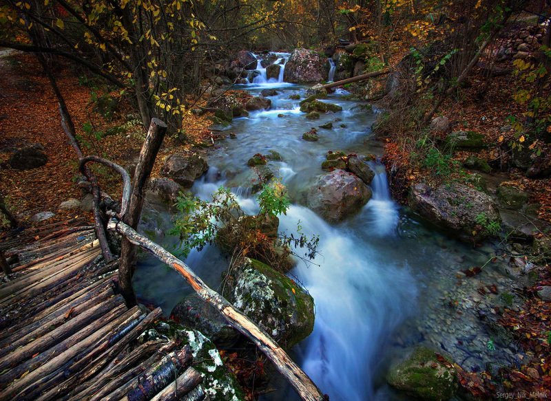 горы, скалы, водопад, джур-джур, зеленогорье, панагия, алушта, демерджи, крым, симеиз, чатырдаг, sergey-nik-melnik Горный ручеёк в Крыму фото превью