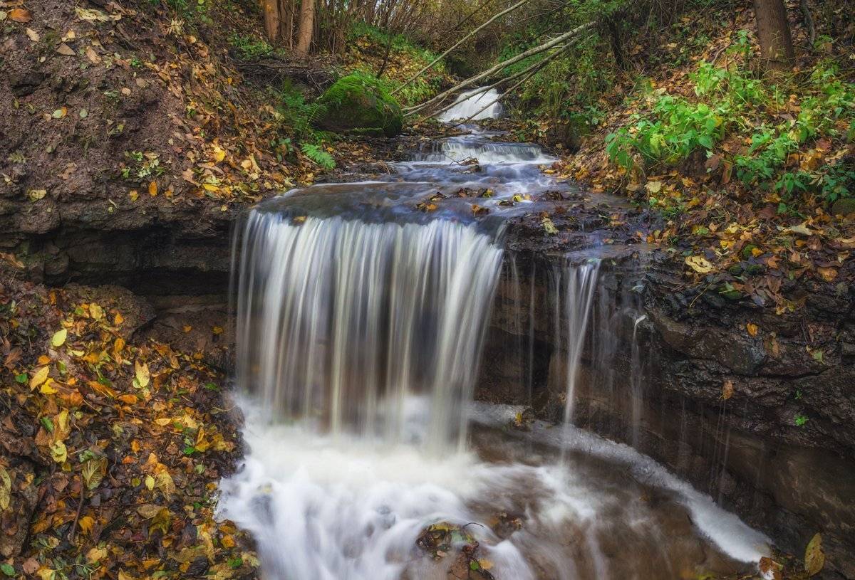водопад, осень, Майя Афзаал