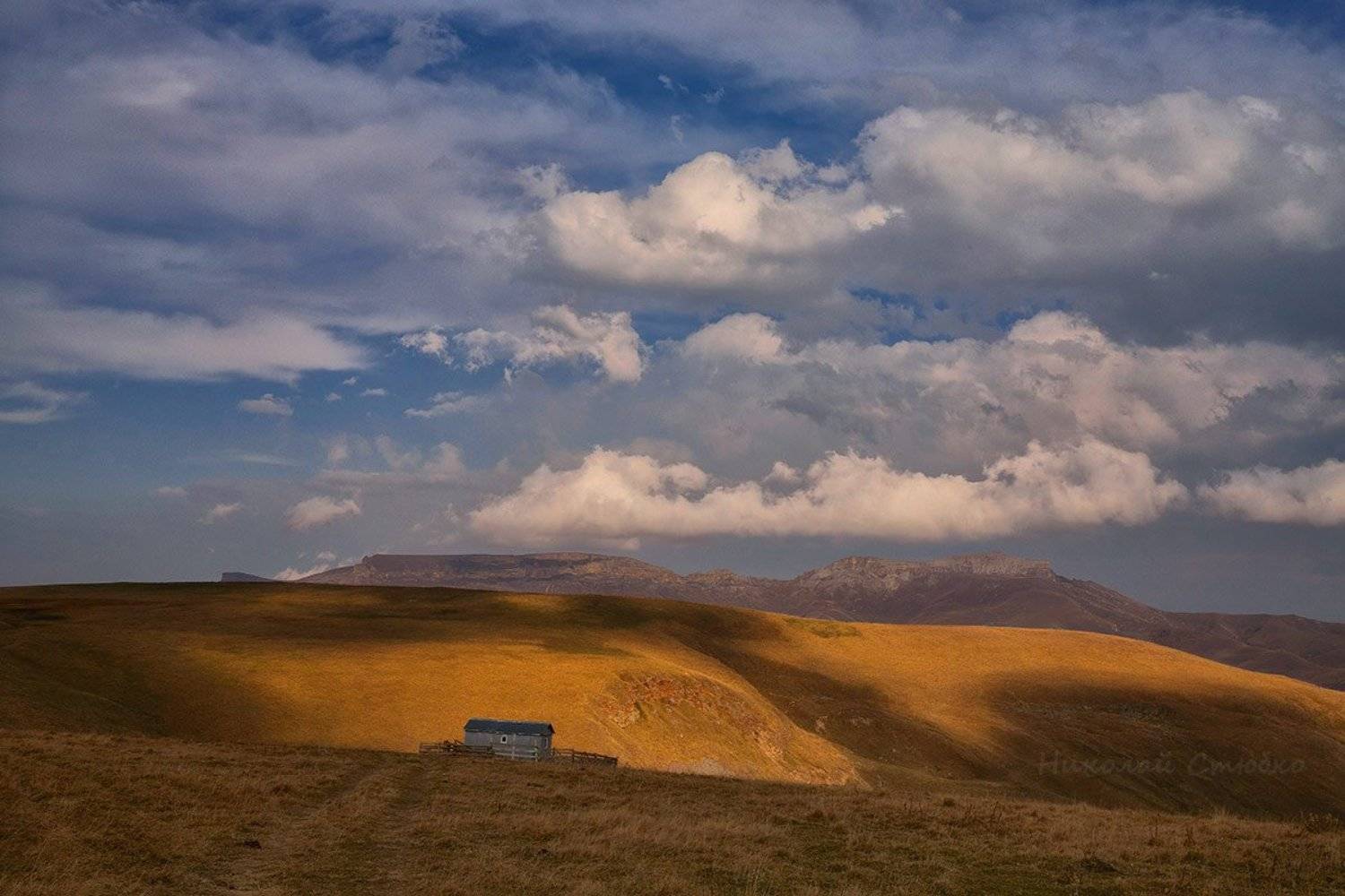 кавказ горы осень облака, Николай Стюбко