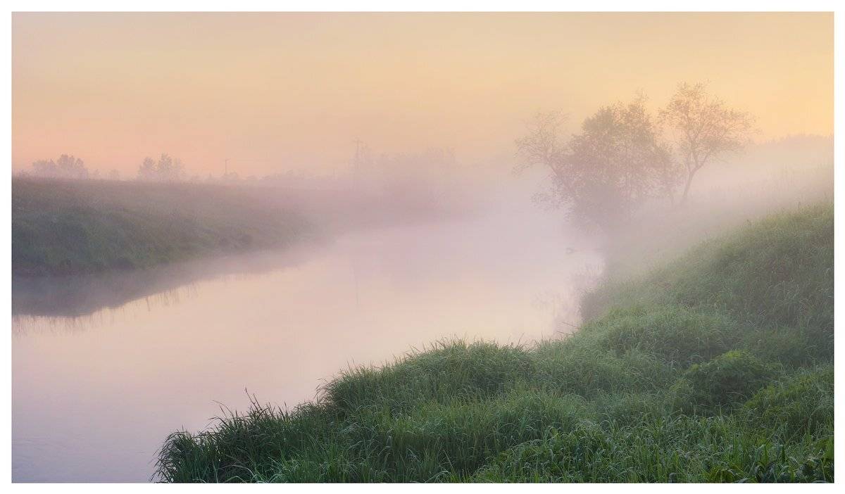 река, истра, туман, Денис Сорокин
