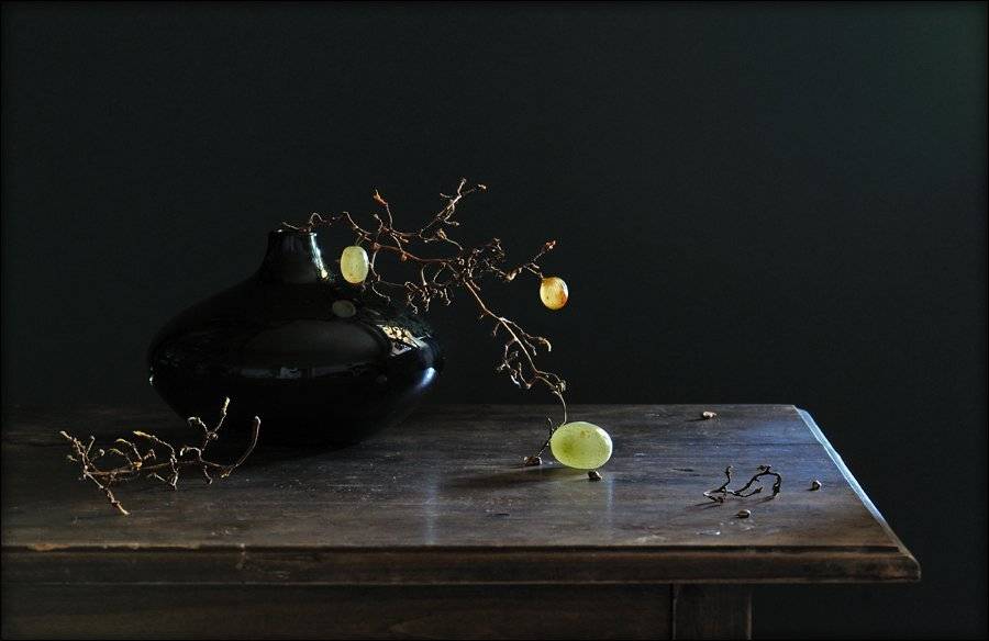 натюрморт, виноград, Елена Соловьёва