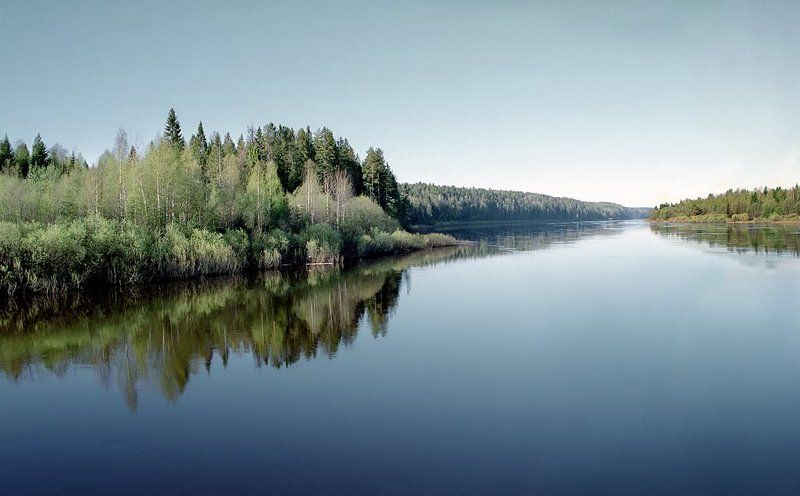 Раннее утро на реке Сухоне фото превью