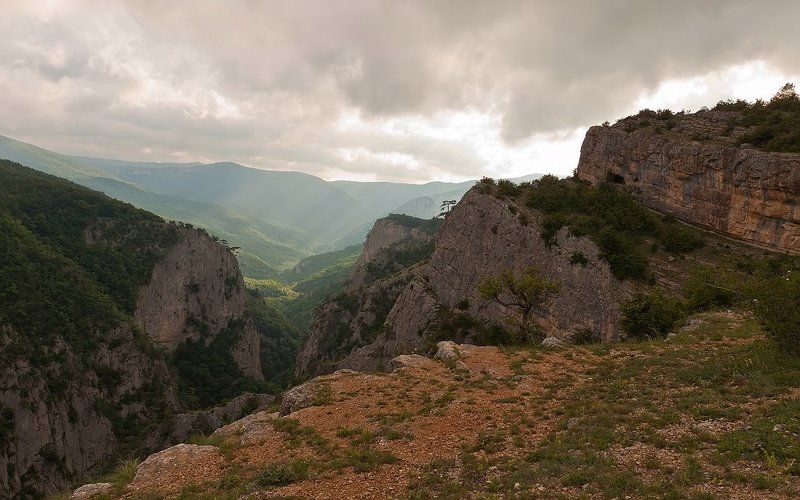 крым, большой каньон крыма Вечер в каньоне фото превью