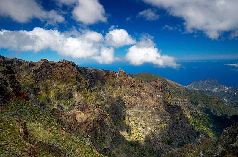 мадейра, горы, скалы Вид с Pico Areiro на север фото превью
