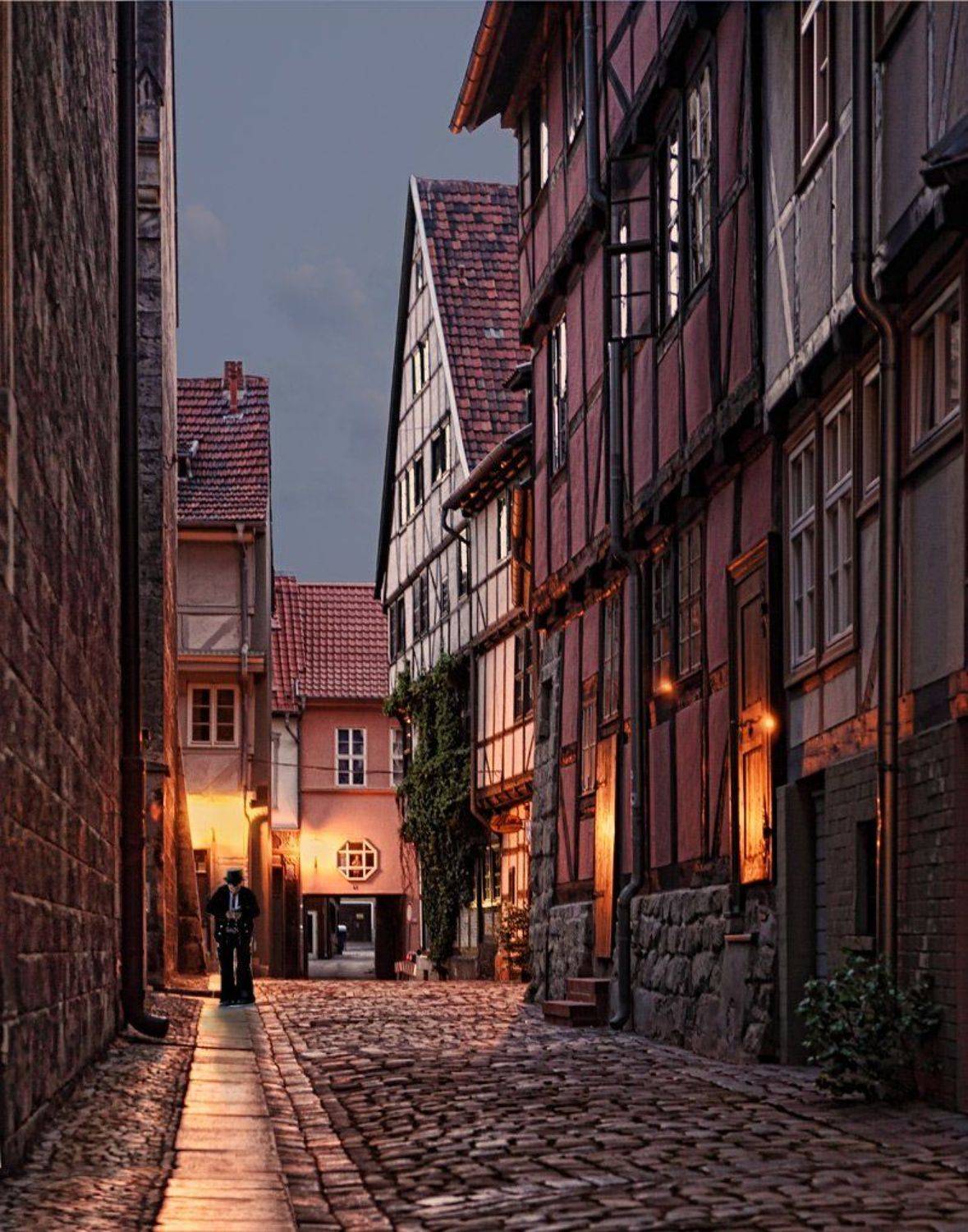 германия, вечер, город, quedlinburg, Игорь Дубровский