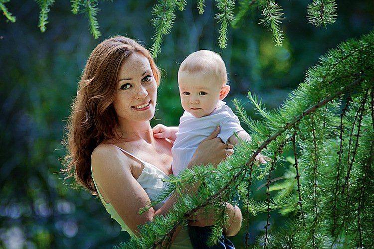 мама, сын, лето, парк, Осипова Дарья