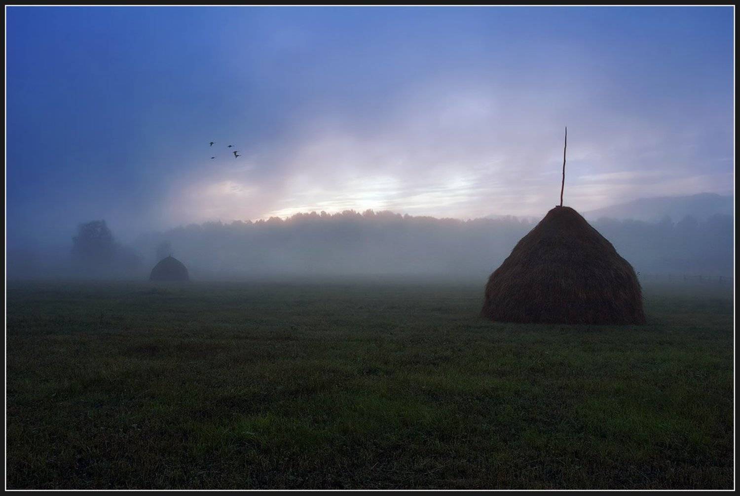 лето, рассвет, стожок, Олег Дунаев