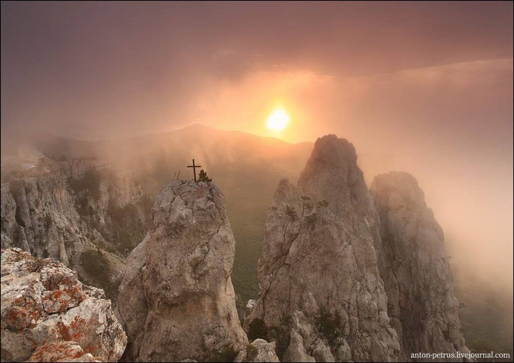 туман,рассвет,утро,туман,крым,ай-петри,горы, Антон Петрусь
