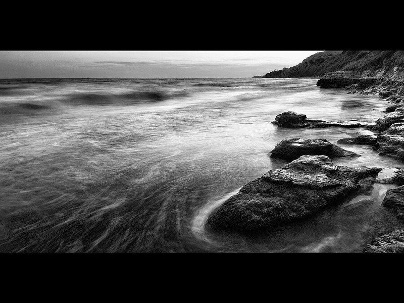 Чёрно\\белое настроение у моря фото превью