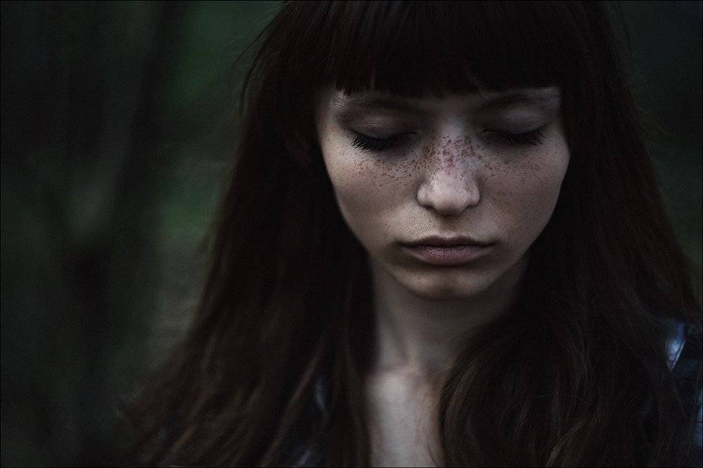 freckles, girl, portrait, face, Danila Lopatkin