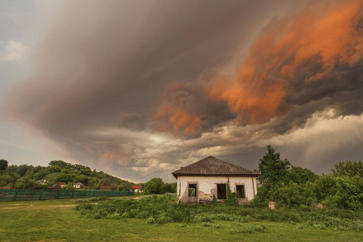 украина, черниговская, село, дробышево, закат, буря, тучи, Александр