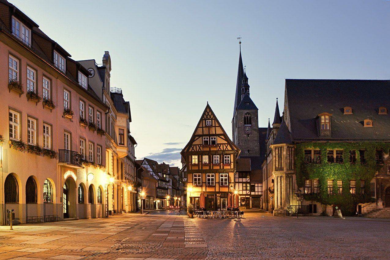 германия, вечер, город, quedlinburg, Игорь Дубровский