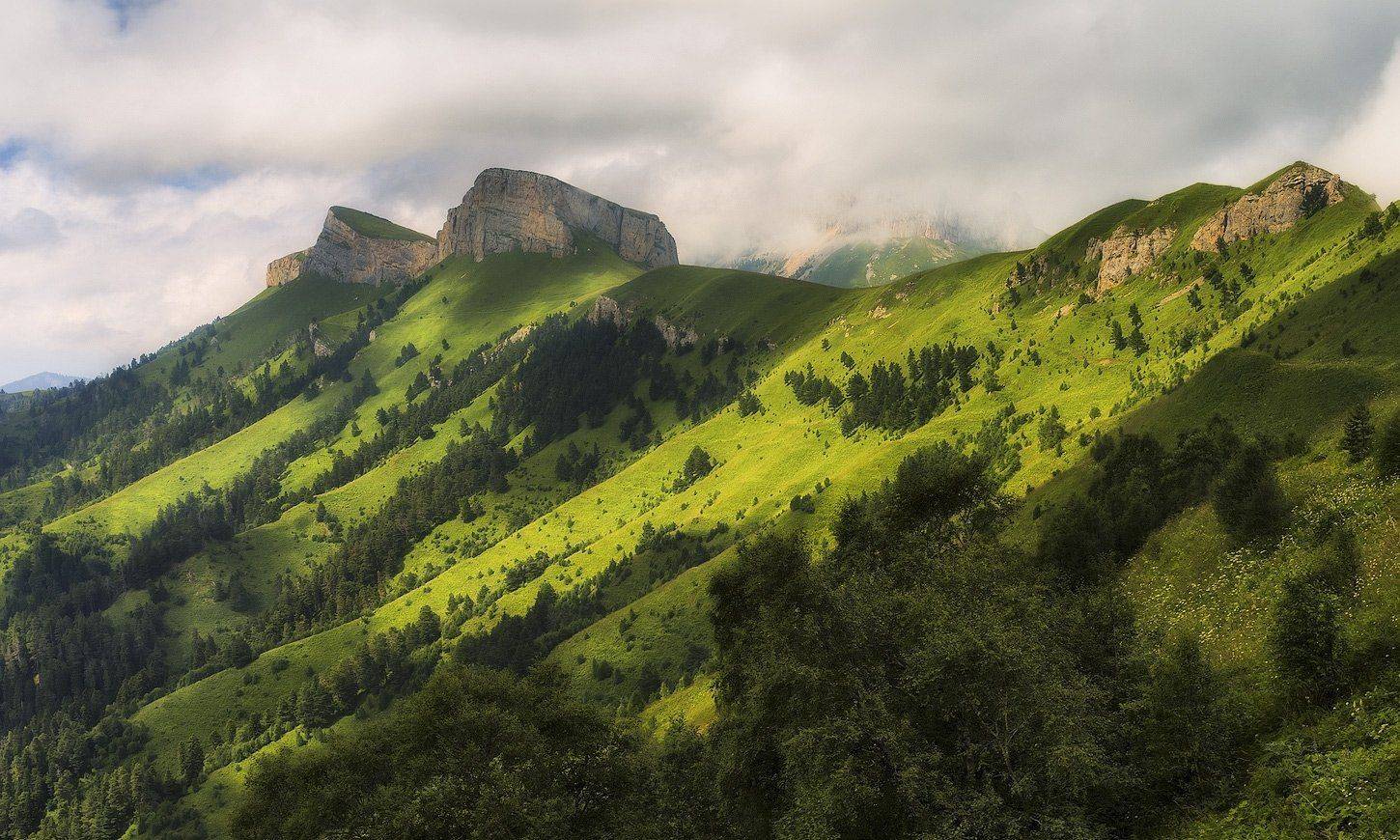 горы, кавказ, тхачи, лето, хребет передовой , асбестная,, ФЁДОР