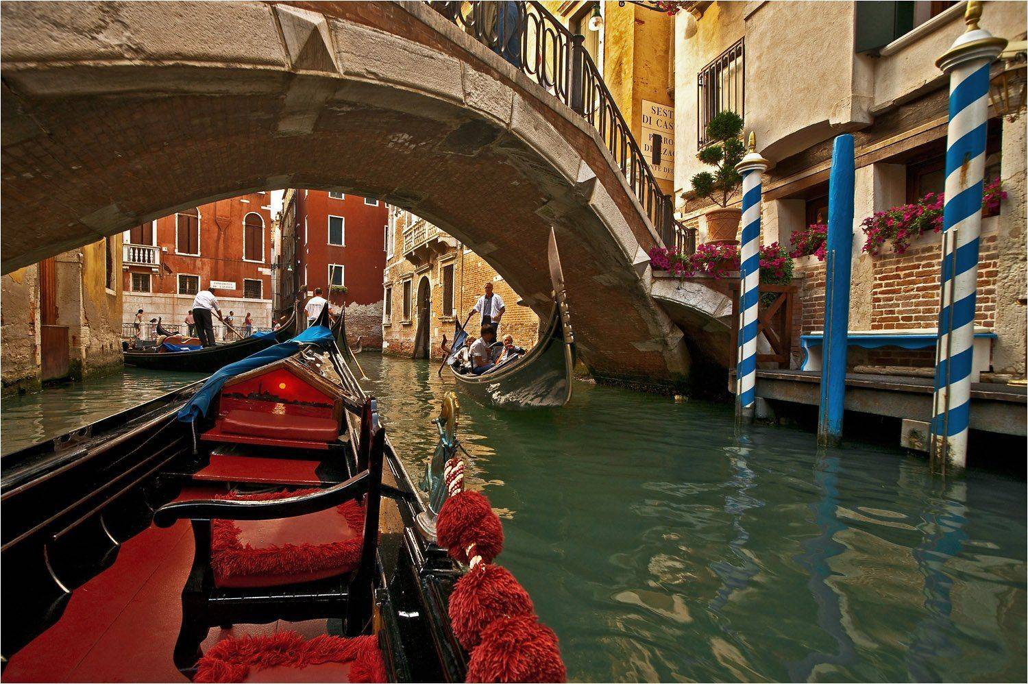 италия, город, венеция, каналы, гондолы, вечер, Сергей Гаспарян