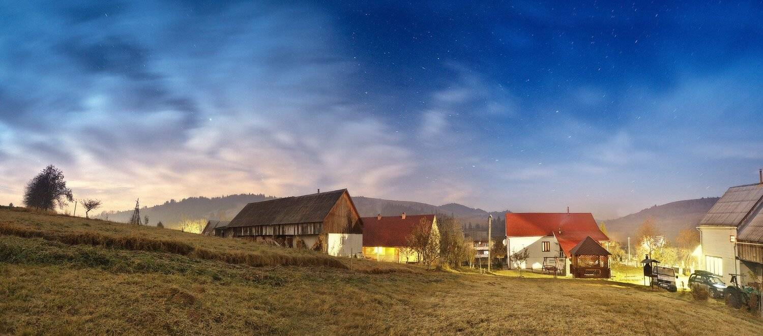 карпаты, ночь, ноябрь, осень, панорама, пилипец, Вейзе Максим