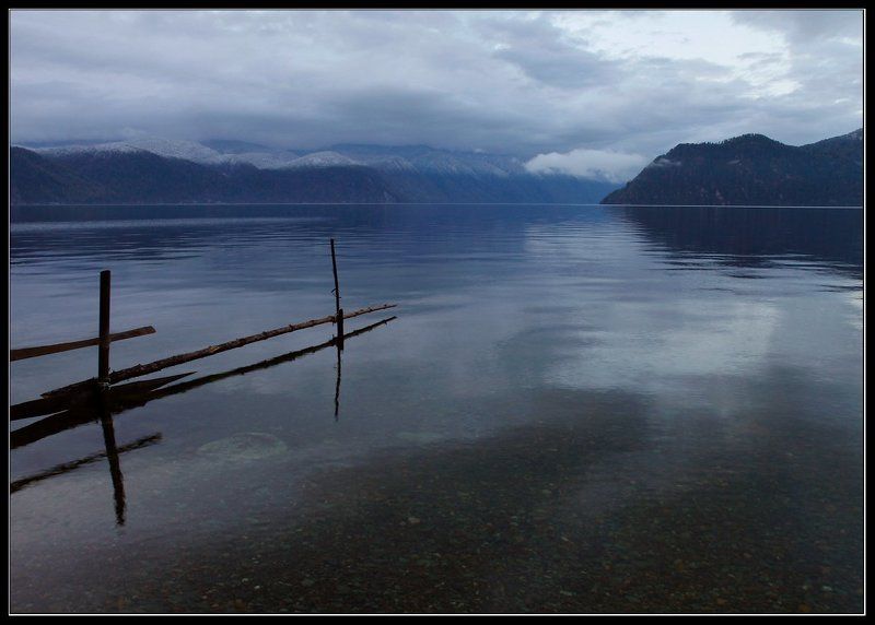 алтай, телецкое, озеро, раннее, утро Открытка об очень раннем утре. фото превью