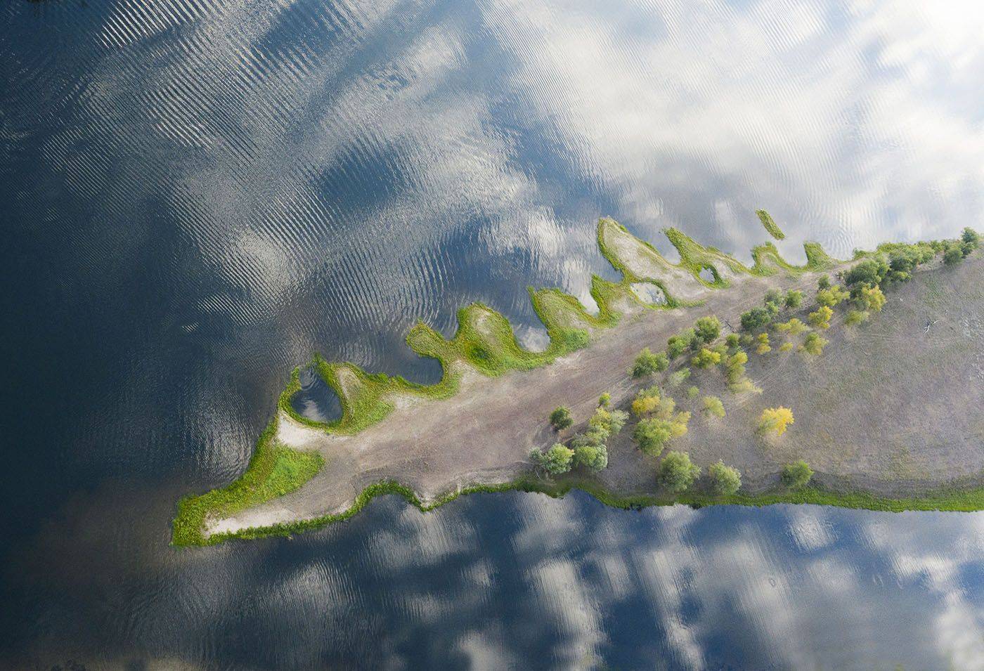 Волга, остров, коптер, дрон, aerial, aero, air, Борис Резванцев