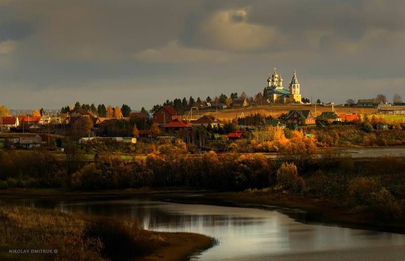 пейзаж свет осенни. д. Матигоры фото превью