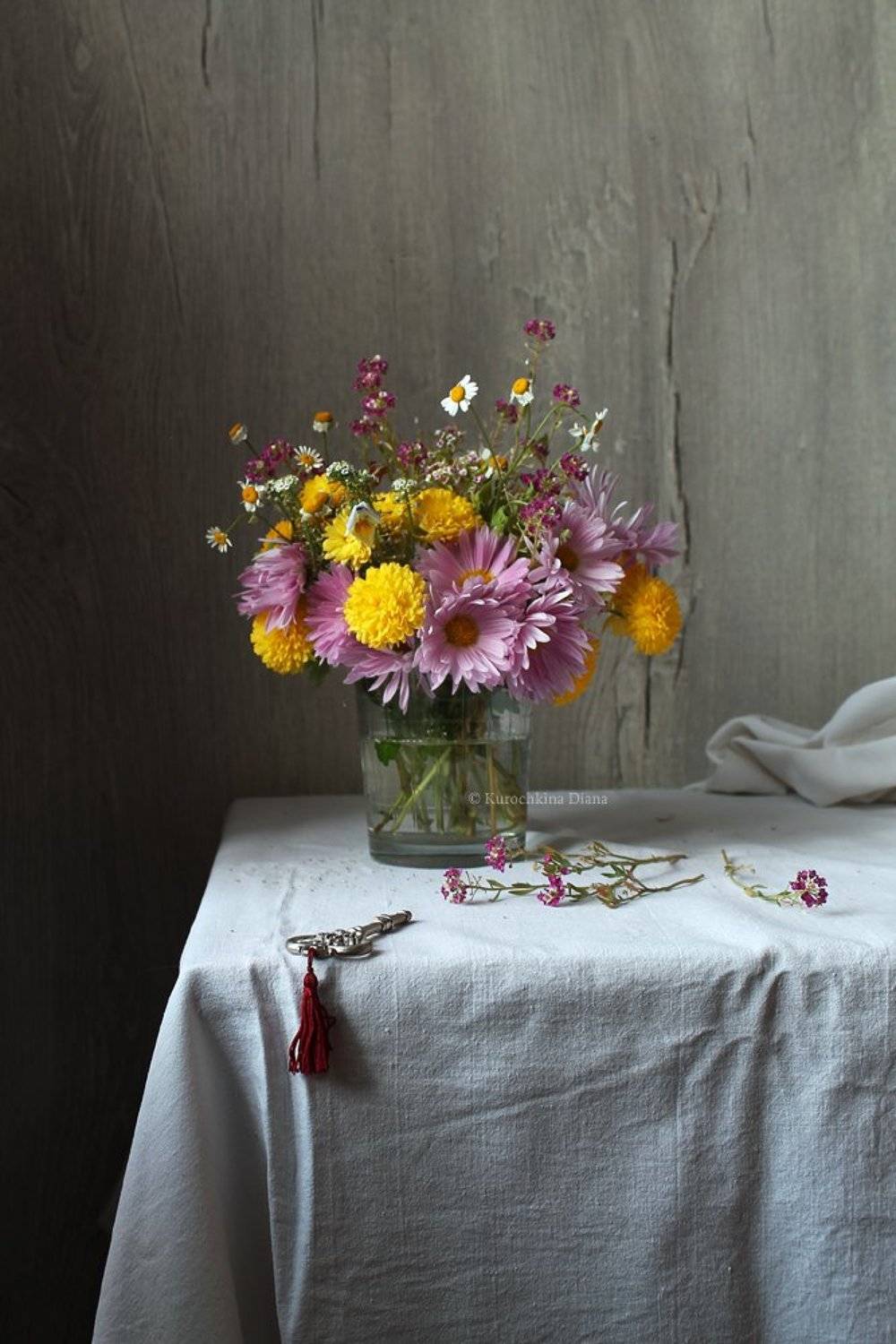 натюрморт, цветы, букет, осень, октябрь, Курочкина Диана