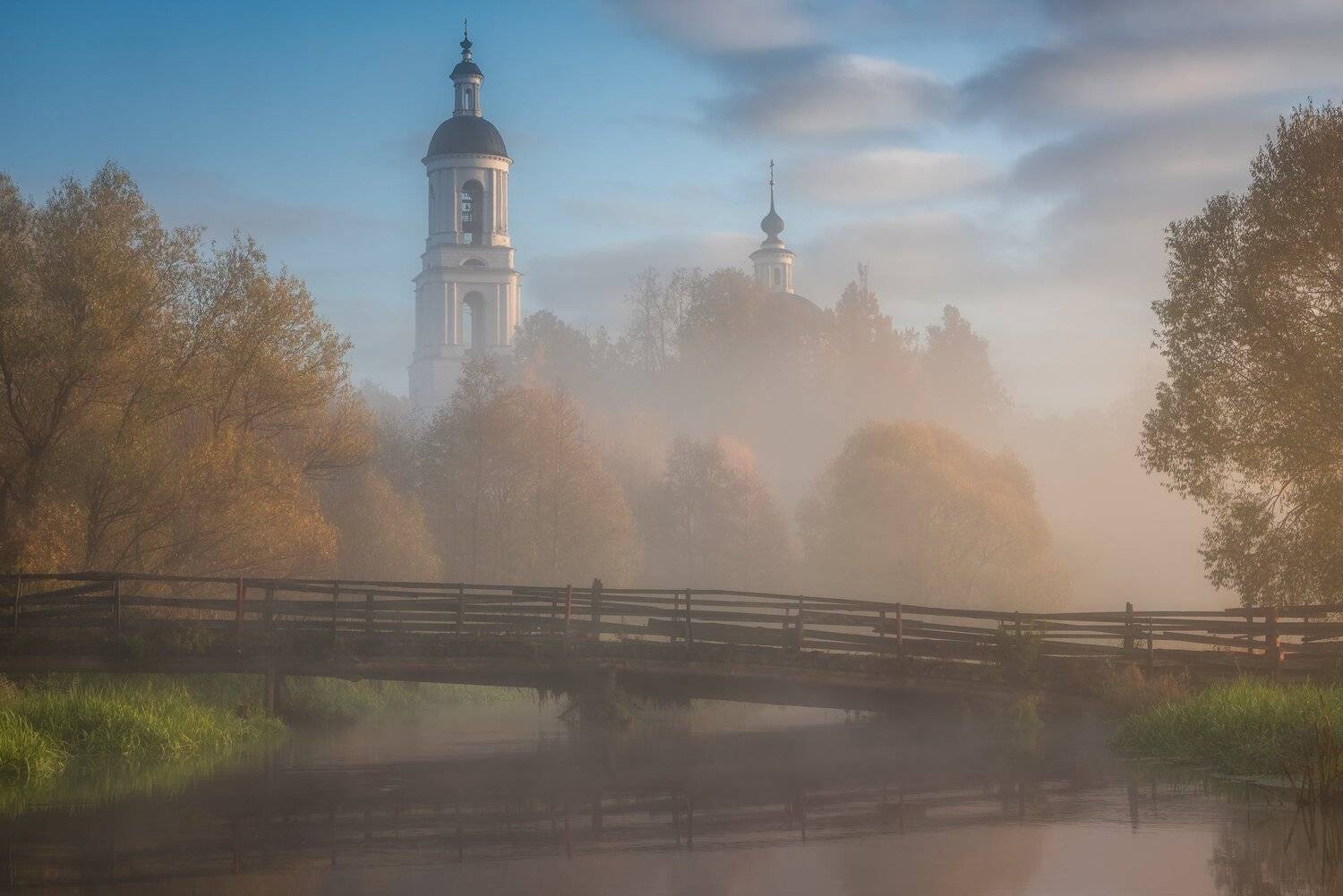 утро, рассвет, природа, туман, филипповское, Виталий Левыкин