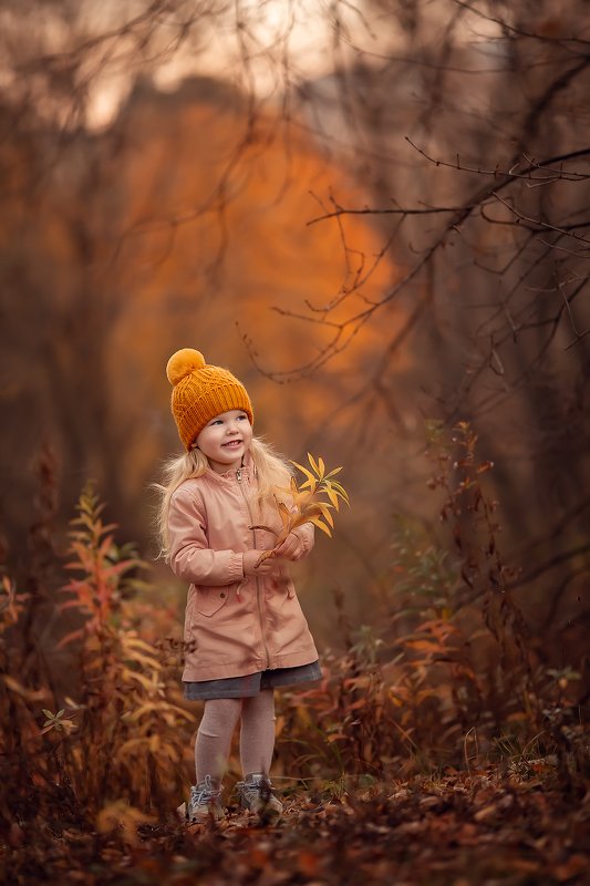 осень улыбка девочка *** фото превью
