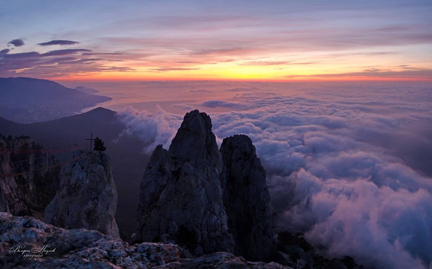 утро, рассвет, восход, крым, ай-петри, октябрь, Валерий Наумов
