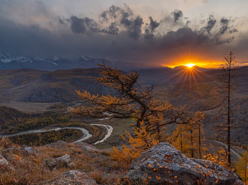 Закат в урочище Таджилу. Алтай фото превью