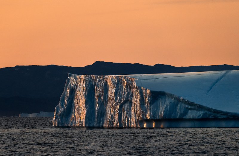 iceberg, greenland, sunset Glittering Sunset фото превью