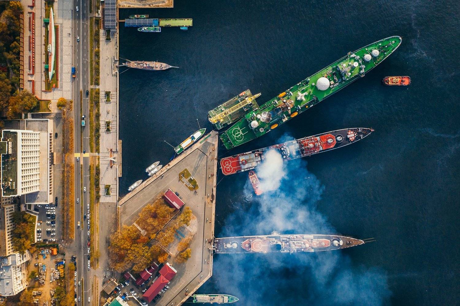 корабль, военный, база, владивосток, осень, Антон Блохин