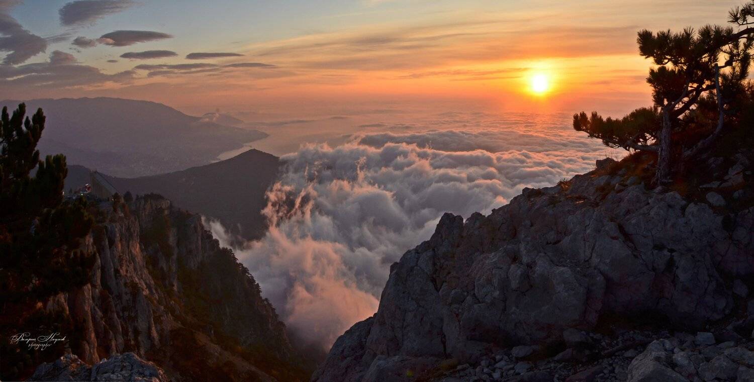 утро, рассвет, восход, крым, ай-петри, октябрь, Валерий Наумов