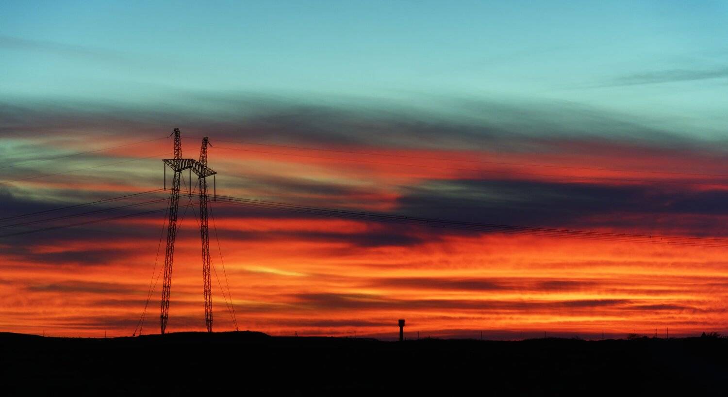 степь закат контраст природа лэп, Егор Бугримов