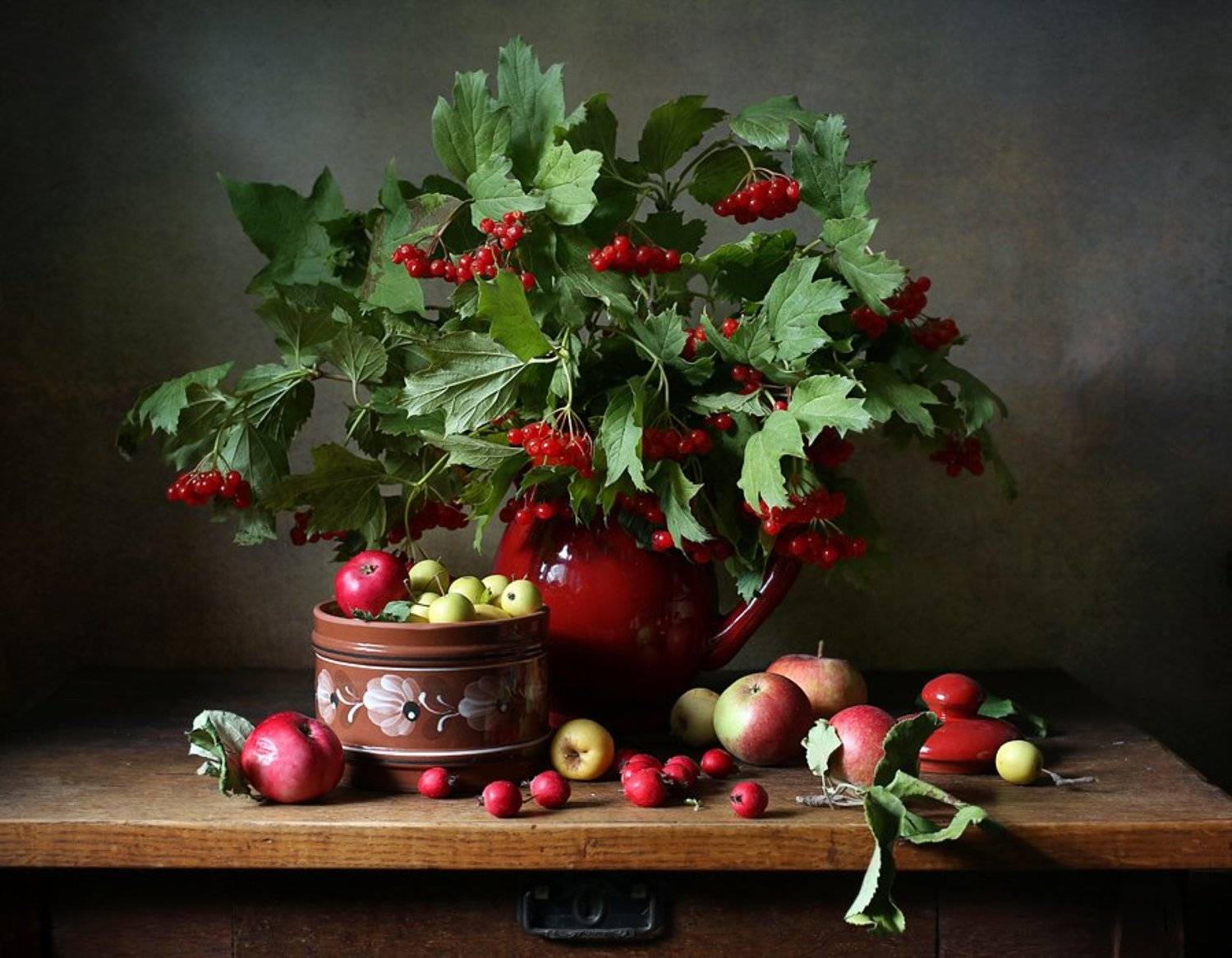 калина, яблоки, фрукты, ягоды, Елена Татульян